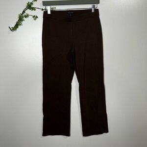 Eileen Fisher Brown Pull On Stretch Pants Petite